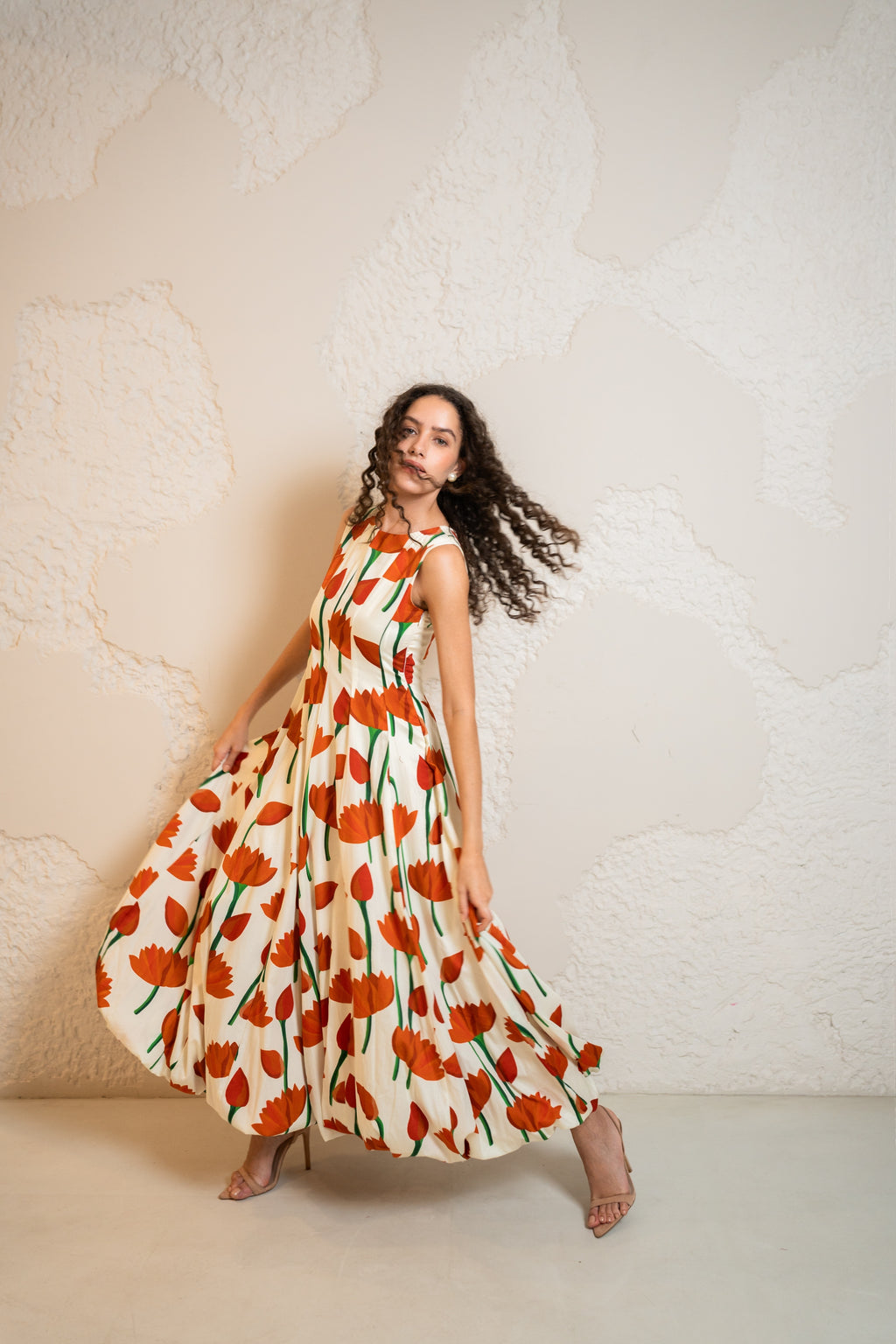 Floral Balloon Dress